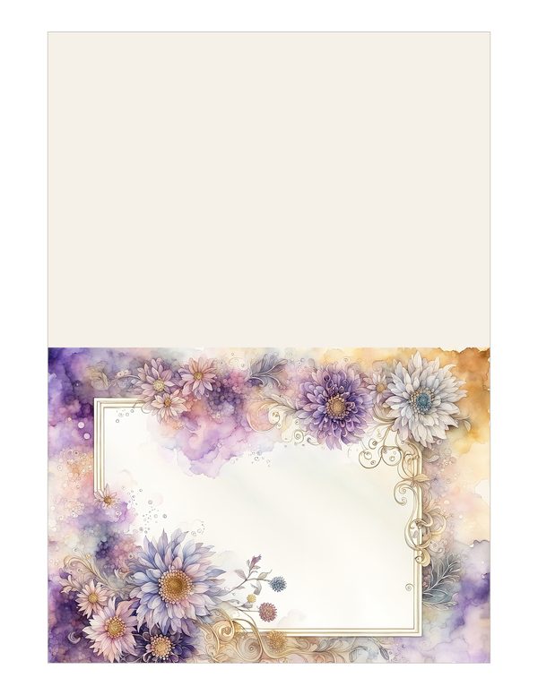 Lilac Purple Frame Watercolor Digital Paper Kit: Printable Papers, Cards, Tags, Ephemera — image 15