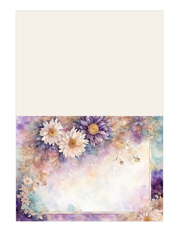 Lilac Purple Frame Watercolor Digital Paper Kit: Printable Papers, Cards, Tags, Ephemera — image 16