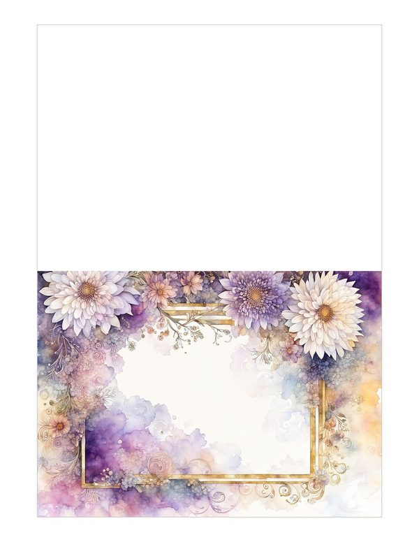 Lilac Purple Frame Watercolor Digital Paper Kit: Printable Papers, Cards, Tags, Ephemera — image 17