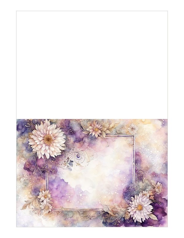 Lilac Purple Frame Watercolor Digital Paper Kit: Printable Papers, Cards, Tags, Ephemera — image 18