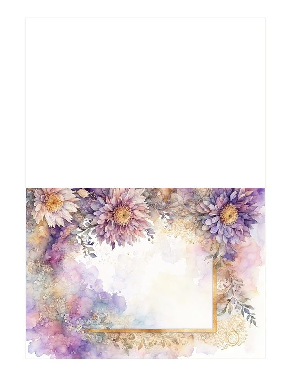 Lilac Purple Frame Watercolor Digital Paper Kit: Printable Papers, Cards, Tags, Ephemera — image 19