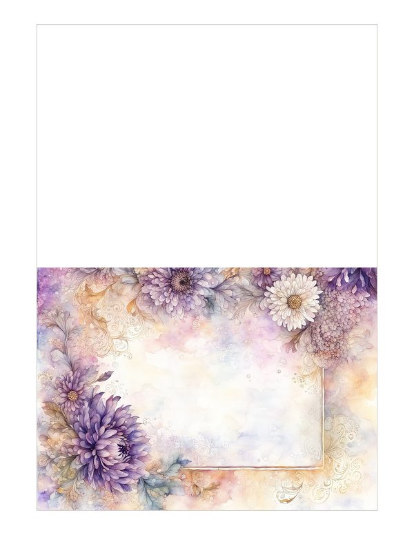 Lilac Purple Frame Watercolor Digital Paper Kit: Printable Papers, Cards, Tags, Ephemera — image 20
