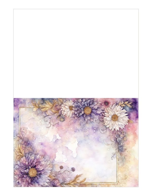 Lilac Purple Frame Watercolor Digital Paper Kit: Printable Papers, Cards, Tags, Ephemera — image 21