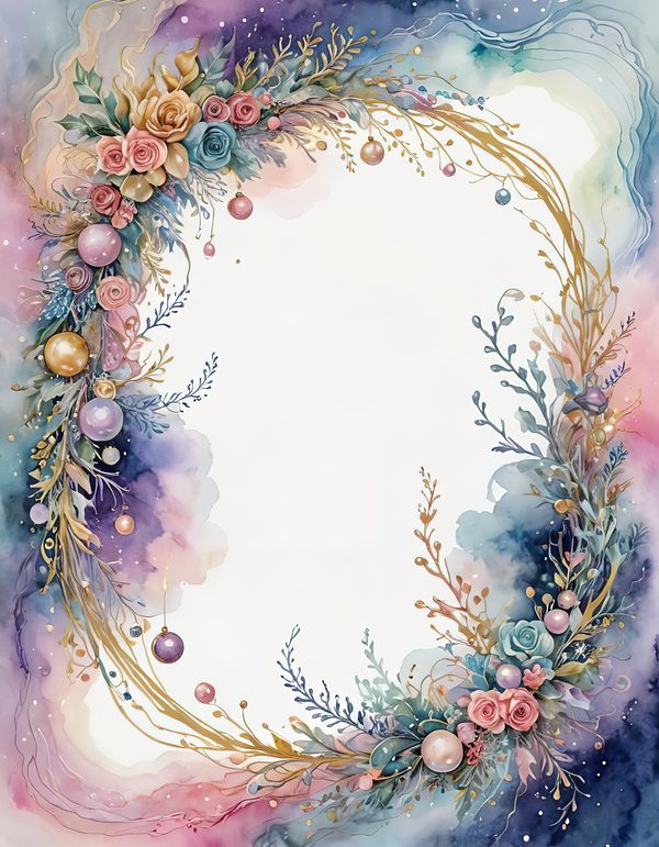 Christmas Pinecones Watercolor Digital Paper Kit: Printable Papers, Cards, Tags, Ephemera — image 2
