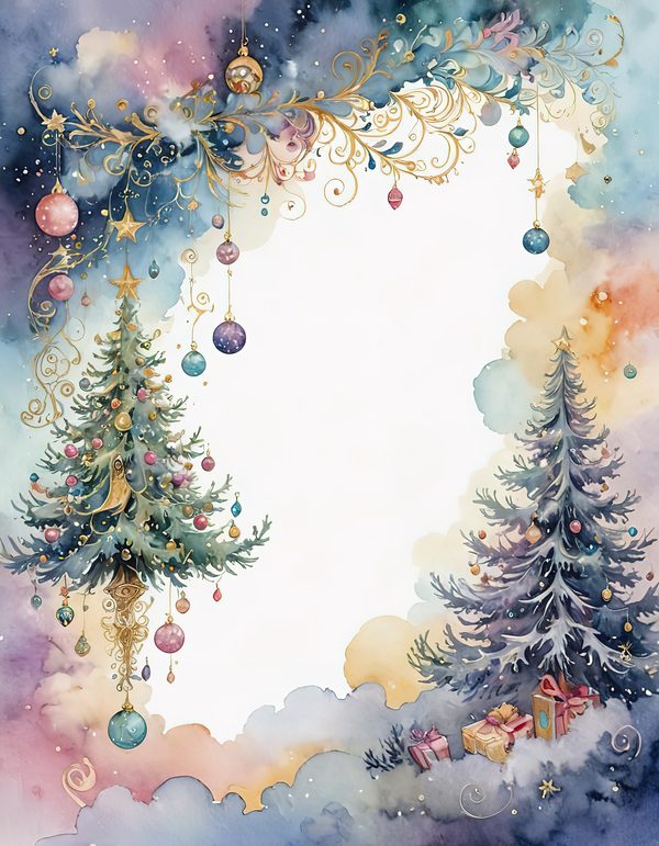Christmas Pinecones Watercolor Digital Paper Kit: Printable Papers, Cards, Tags, Ephemera — image 5
