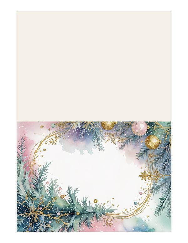 Christmas Pinecones Watercolor Digital Paper Kit: Printable Papers, Cards, Tags, Ephemera — image 15