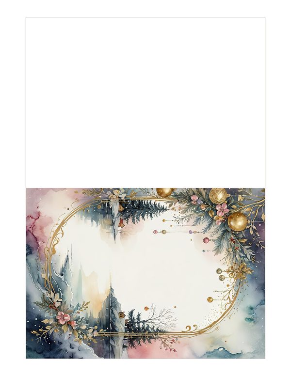Christmas Pinecones Watercolor Digital Paper Kit: Printable Papers, Cards, Tags, Ephemera — image 17