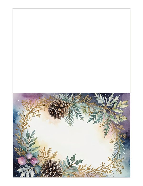 Christmas Pinecones Watercolor Digital Paper Kit: Printable Papers, Cards, Tags, Ephemera — image 18