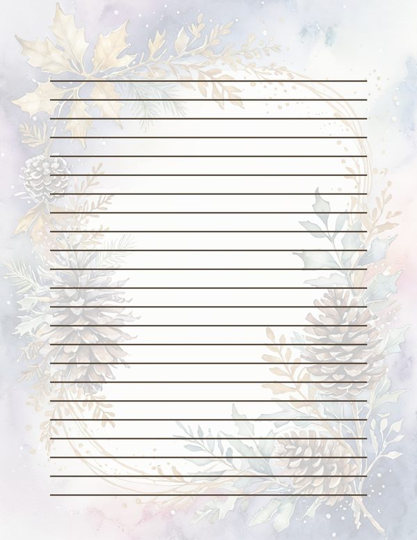 Christmas Pinecones Watercolor Digital Paper Kit: Printable Papers, Cards, Tags, Ephemera — image 32