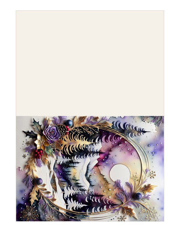 Winter Landscape Watercolor Digital Paper Kit: Printable Papers, Cards, Tags, Ephemera — image 13