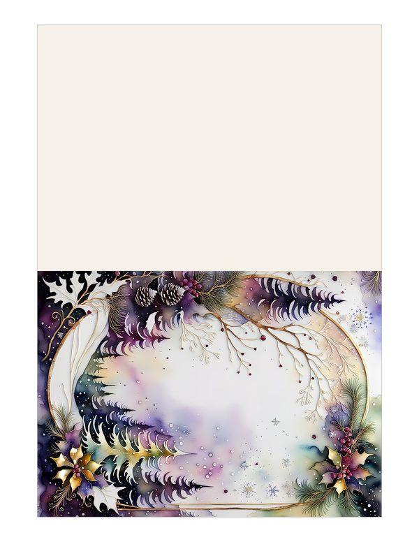 Winter Landscape Watercolor Digital Paper Kit: Printable Papers, Cards, Tags, Ephemera — image 15