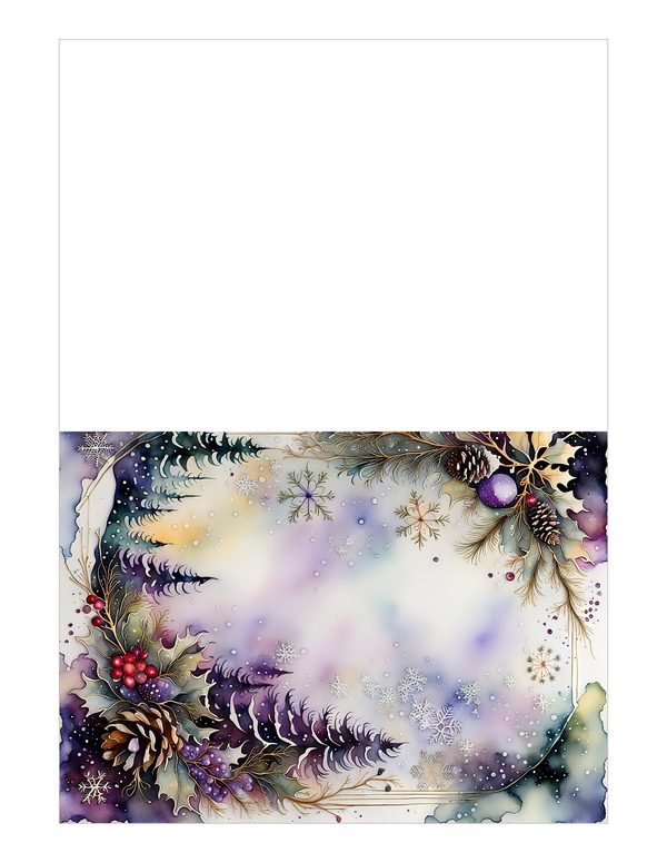 Winter Landscape Watercolor Digital Paper Kit: Printable Papers, Cards, Tags, Ephemera — image 17