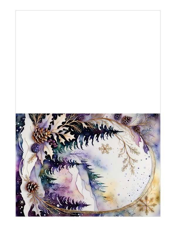 Winter Landscape Watercolor Digital Paper Kit: Printable Papers, Cards, Tags, Ephemera — image 20