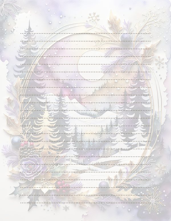 Winter Landscape Watercolor Digital Paper Kit: Printable Papers, Cards, Tags, Ephemera — image 33