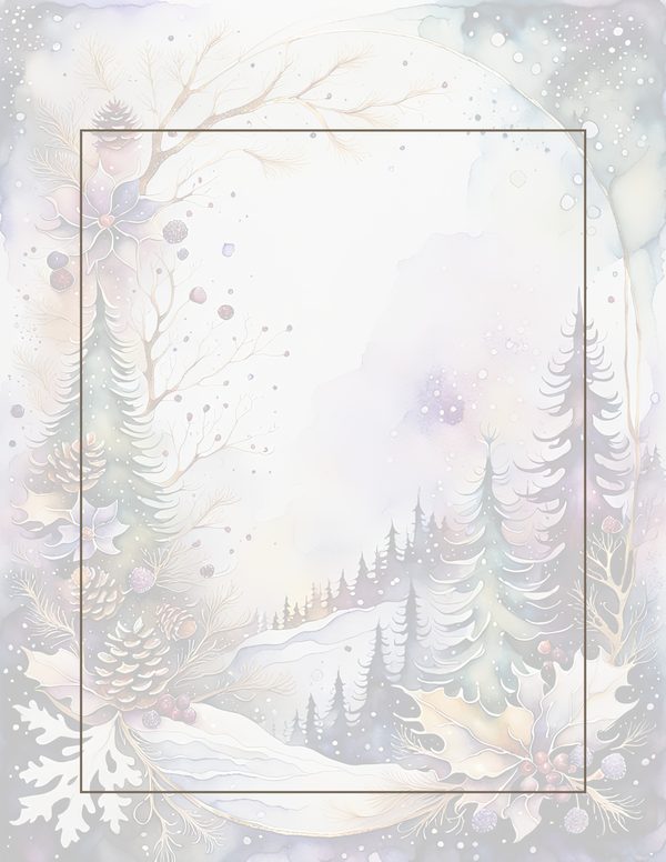 Winter Landscape Watercolor Digital Paper Kit: Printable Papers, Cards, Tags, Ephemera — image 34