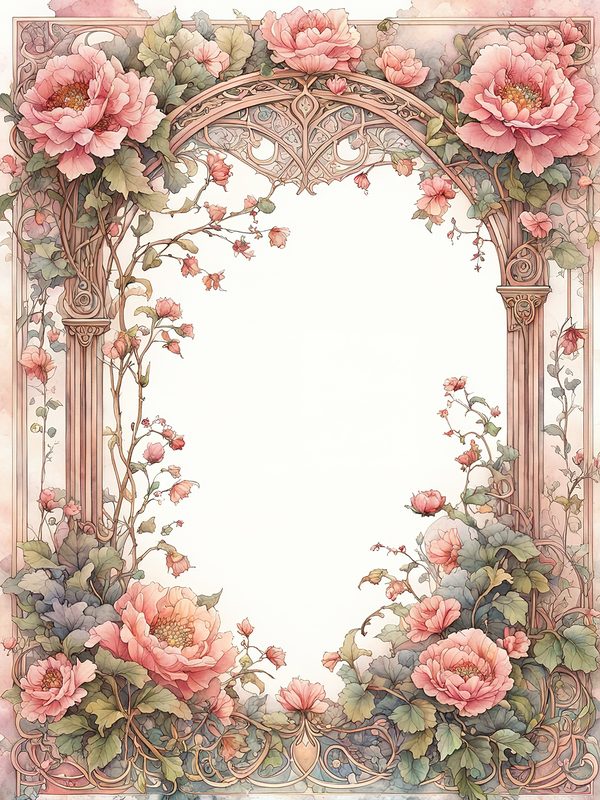Watercolor Peony Digital Paper Pack: Soft Pink Floral JPGs (Digital Download) — image 3