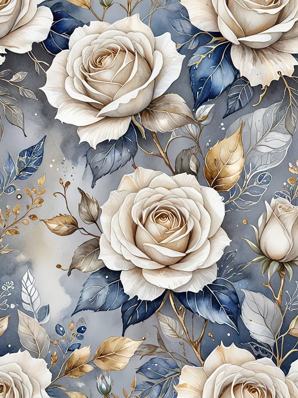 Watercolor Rose Digital Paper: Elegant Floral Elements (JPGs, Commercial Use) — image 5