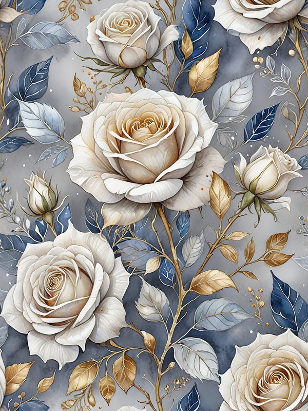 Watercolor Rose Digital Paper: Elegant Floral Elements (JPGs, Commercial Use) — image 11