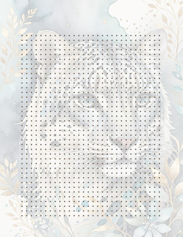 Serene Snow Leopard Watercolor Digital Paper Kit: Printable Papers, Cards, Tags, Ephemera — image 36
