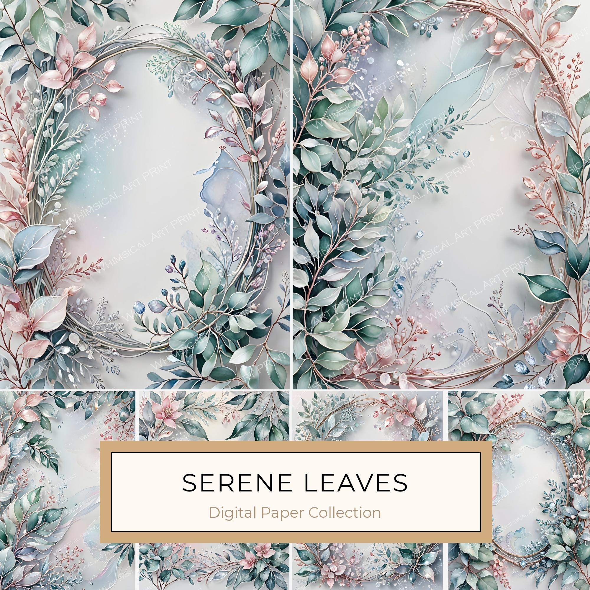 Iridescent Fairy Journaling Pages - 10 Magical Watercolor Frames for Scrapbooking & Fantasy Journals