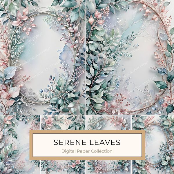 Iridescent Fairy Journaling Pages - 10 Magical Watercolor Frames for Scrapbooking & Fantasy Journals