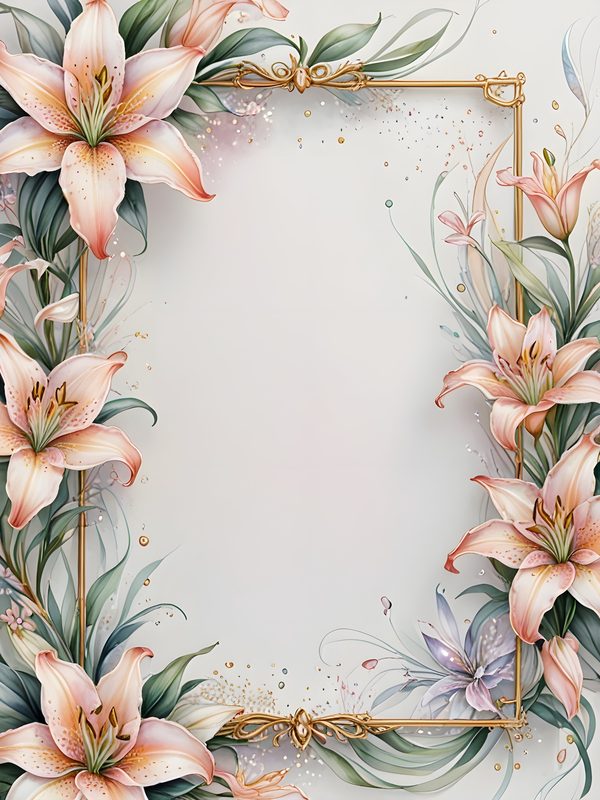 Stargazer Lily Floral Digital Paper Set: Pink & Green JPGs (Commercial Use) — image 11