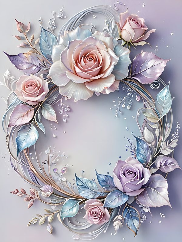 Pastel Rose Watercolor Digital Paper: Scrapbook Floral Background (10 JPGs) — image 1
