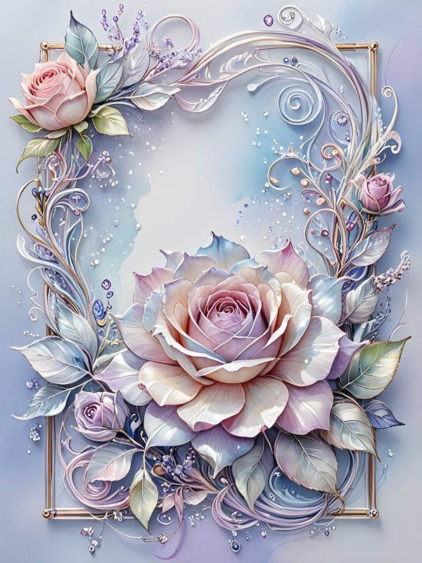 Pastel Rose Watercolor Digital Paper: Scrapbook Floral Background (10 JPGs) — image 3