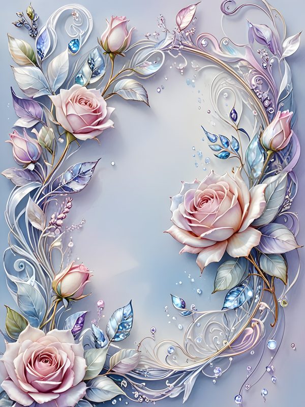 Pastel Rose Watercolor Digital Paper: Scrapbook Floral Background (10 JPGs) — image 5