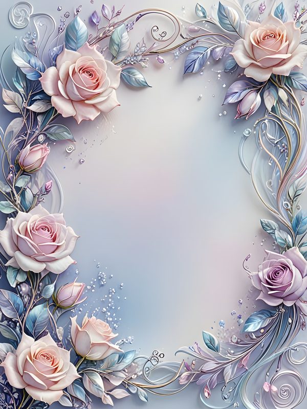 Pastel Rose Watercolor Digital Paper: Scrapbook Floral Background (10 JPGs) — image 8
