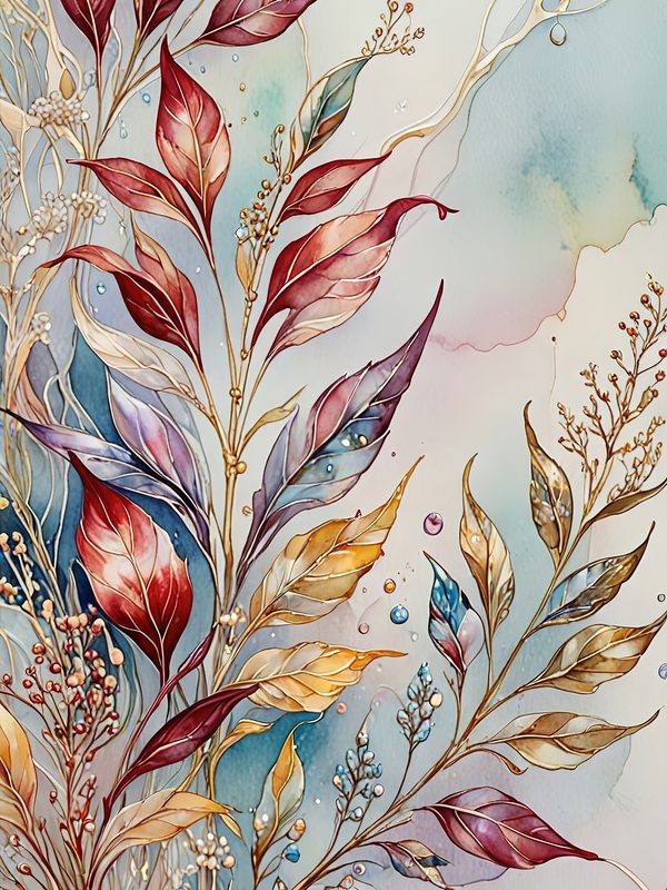 Watercolor Autumn Leaves Digital Paper: Earthy Scrapbook Backgrounds (10 JPGs, Digital Download, Commercial Use) — image 2