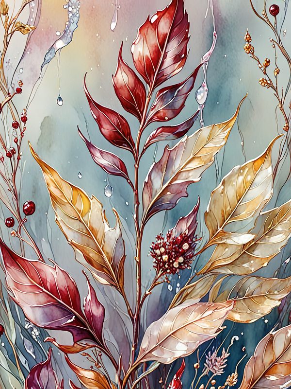Watercolor Autumn Leaves Digital Paper: Earthy Scrapbook Backgrounds (10 JPGs, Digital Download, Commercial Use) — image 3