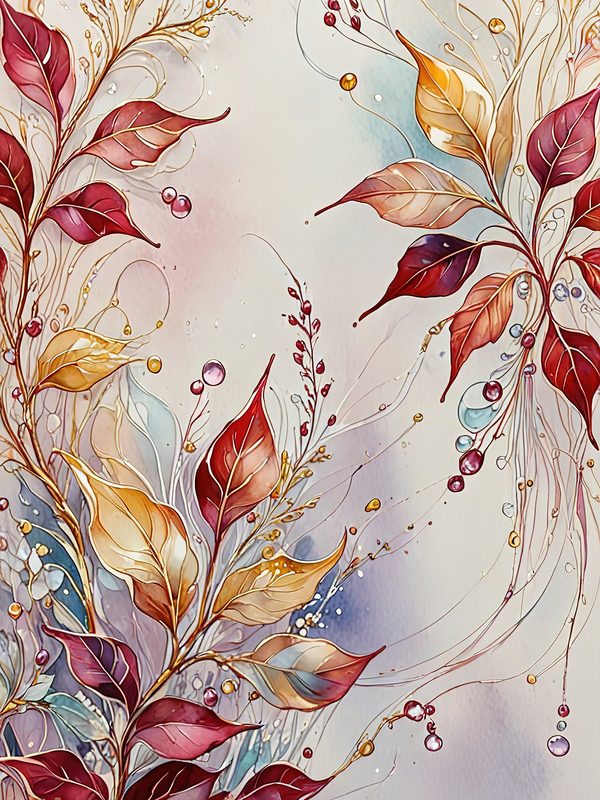 Watercolor Autumn Leaves Digital Paper: Earthy Scrapbook Backgrounds (10 JPGs, Digital Download, Commercial Use) — image 5