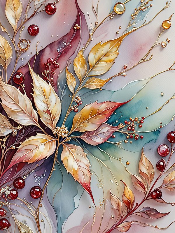 Watercolor Autumn Leaves Digital Paper: Earthy Scrapbook Backgrounds (10 JPGs, Digital Download, Commercial Use) — image 9