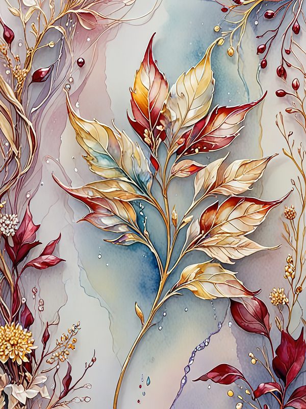 Watercolor Autumn Leaves Digital Paper: Earthy Scrapbook Backgrounds (10 JPGs, Digital Download, Commercial Use) — image 10