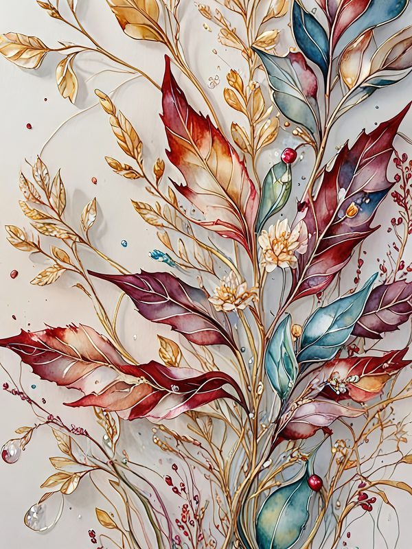 Watercolor Autumn Leaves Digital Paper: Earthy Scrapbook Backgrounds (10 JPGs, Digital Download, Commercial Use) — image 12