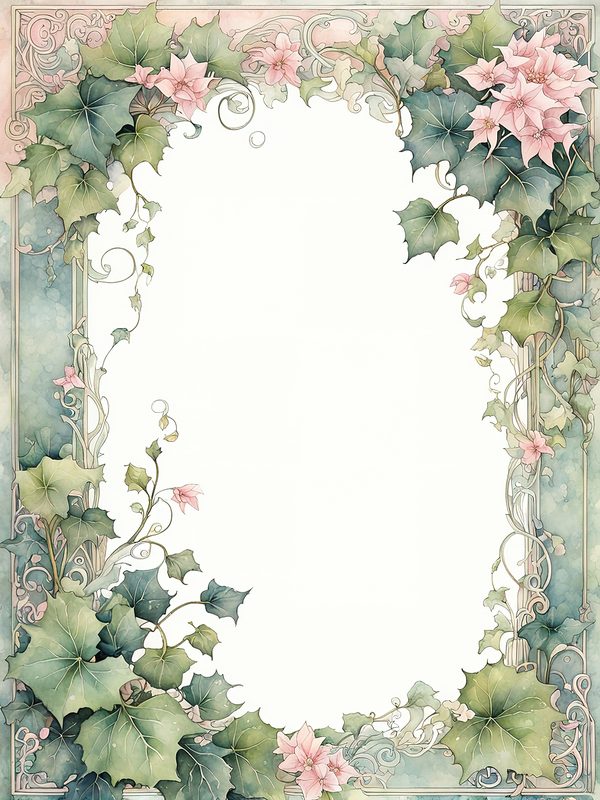 Watercolor Floral Corner Digital Paper: Pastel Greenery (10 JPGs) (Digital Download) — image 3