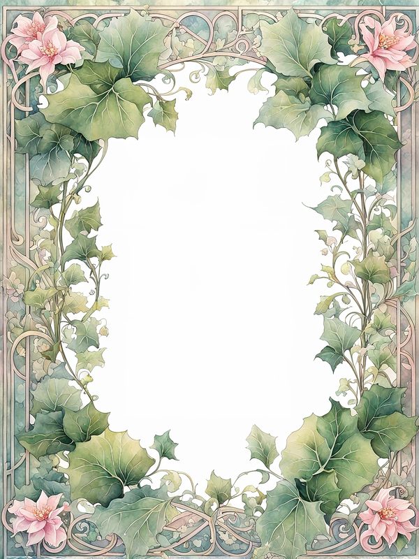 Watercolor Floral Corner Digital Paper: Pastel Greenery (10 JPGs) (Digital Download) — image 7