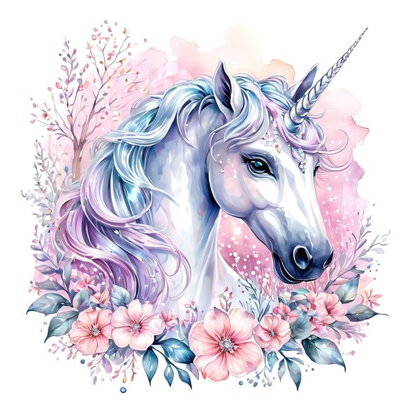 Watercolor Unicorn Clipart Set: Sparkling Pastel Unicorns (Digital Download) — image 1