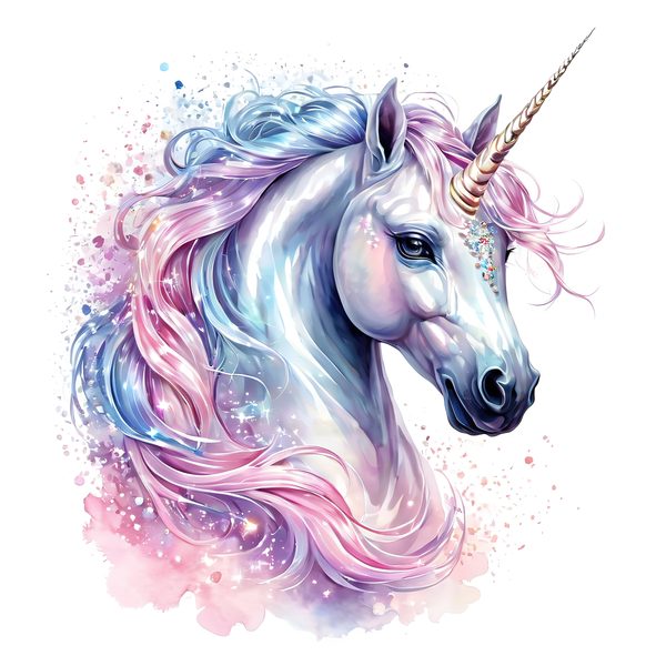 Watercolor Unicorn Clipart Set: Sparkling Pastel Unicorns (Digital Download) — image 10
