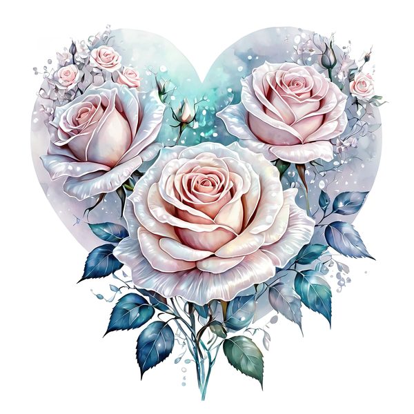 Watercolor Pink Roses Clipart: Soft Hues Floral Designs (JPG, PNG, Commercial Use) — image 9