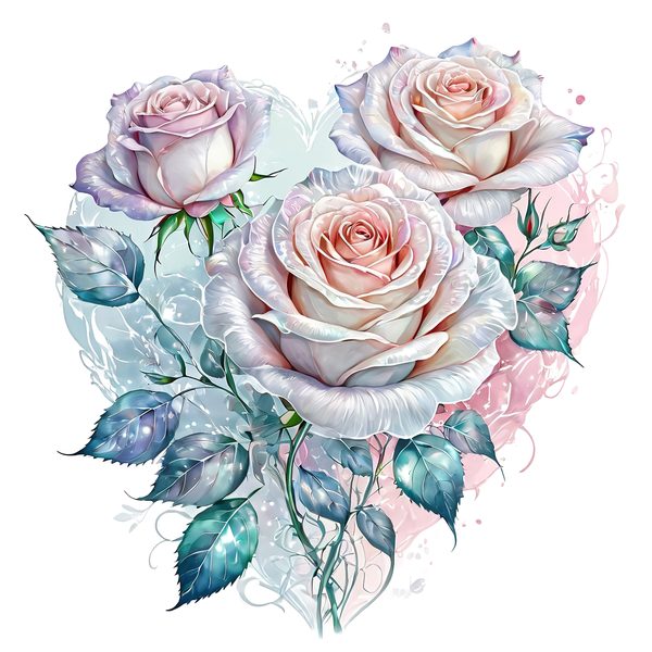 Watercolor Pink Roses Clipart: Soft Hues Floral Designs (JPG, PNG, Commercial Use) — image 12