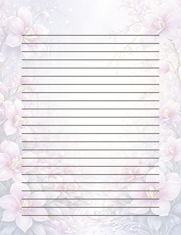 Purple Gold Orchid Watercolor Digital Paper Kit: Printable Papers, Cards, Tags, Ephemera — image 33