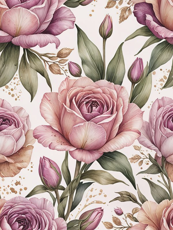 Watercolor Tulip Digital Paper: Pink & Purple Floral Designs (JPGs) — image 12