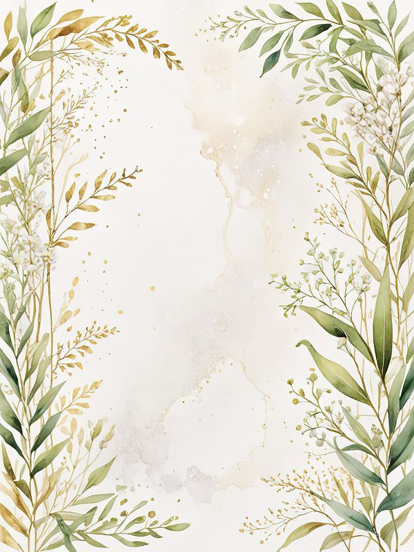 Watercolor Olive Branch Frames: Soft Neutral Greenery Art (JPGs, Commercial Use) — image 2
