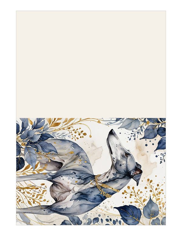 Greyhound Portraits Watercolor Digital Paper Kit: Printable Papers, Cards, Tags, Ephemera — image 12