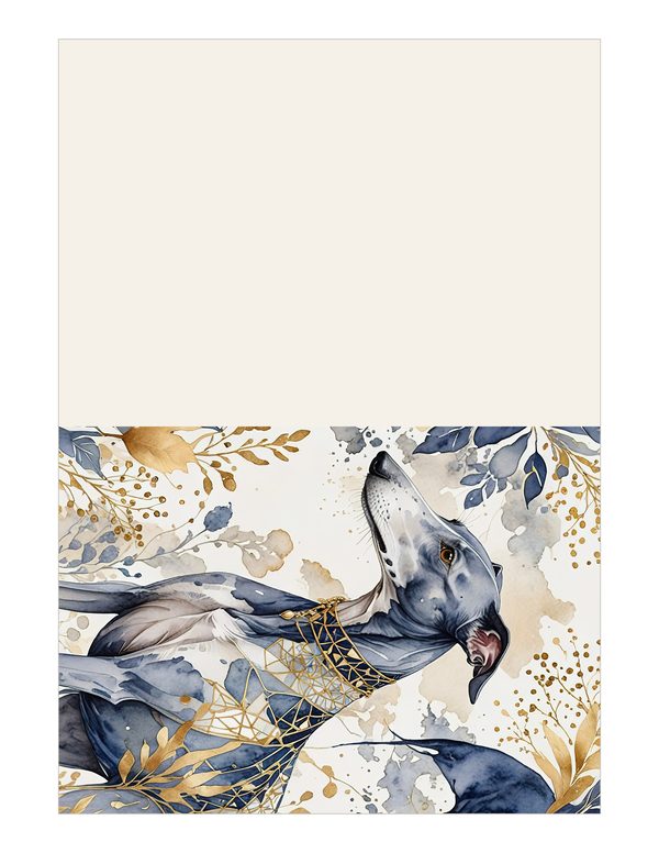Greyhound Portraits Watercolor Digital Paper Kit: Printable Papers, Cards, Tags, Ephemera — image 13