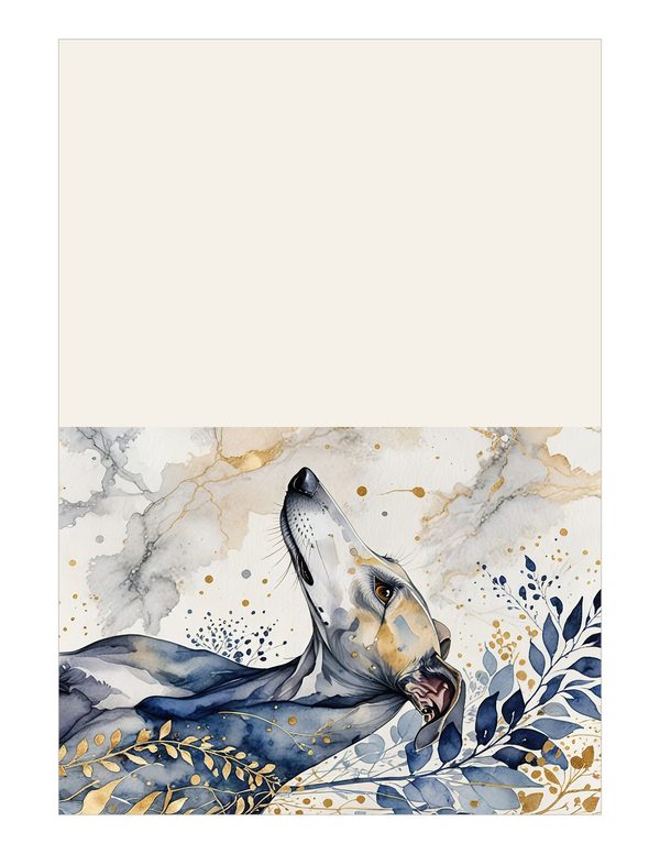 Greyhound Portraits Watercolor Digital Paper Kit: Printable Papers, Cards, Tags, Ephemera — image 15
