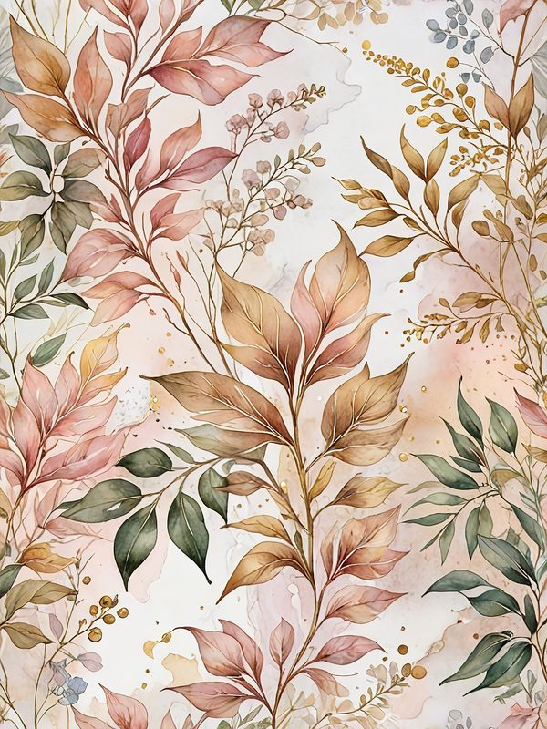 Watercolor Floral Digital Paper: Soft Pink Blooms (JPGs, Commercial Use) — image 3