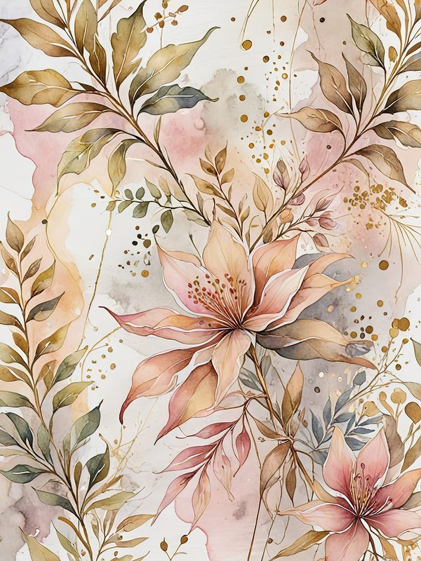 Watercolor Floral Digital Paper: Soft Pink Blooms (JPGs, Commercial Use) — image 6